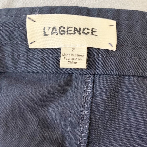 NWOT L’Agence Navy Wrap Mini Skirt Women’s Sz 2 - Picture 5 of 6